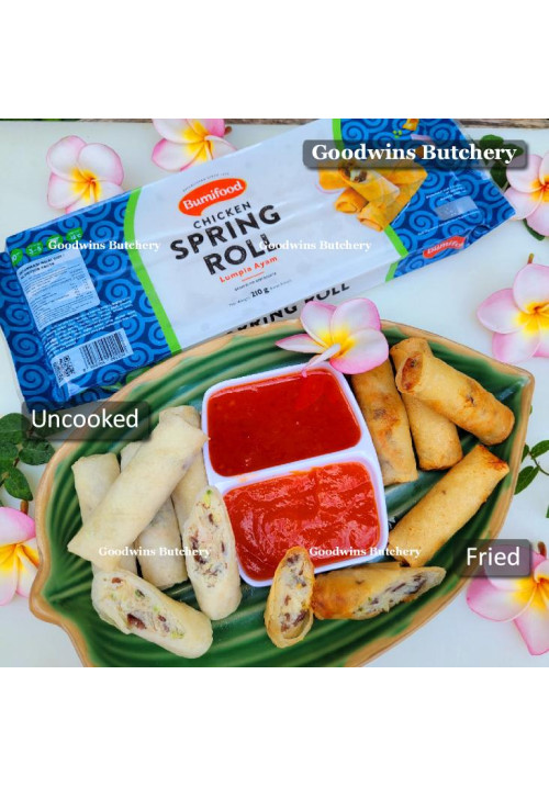 BumiFood Gourmet frozen SPRINGROLL CHICKEN lumpia ayam 10pcs 210g